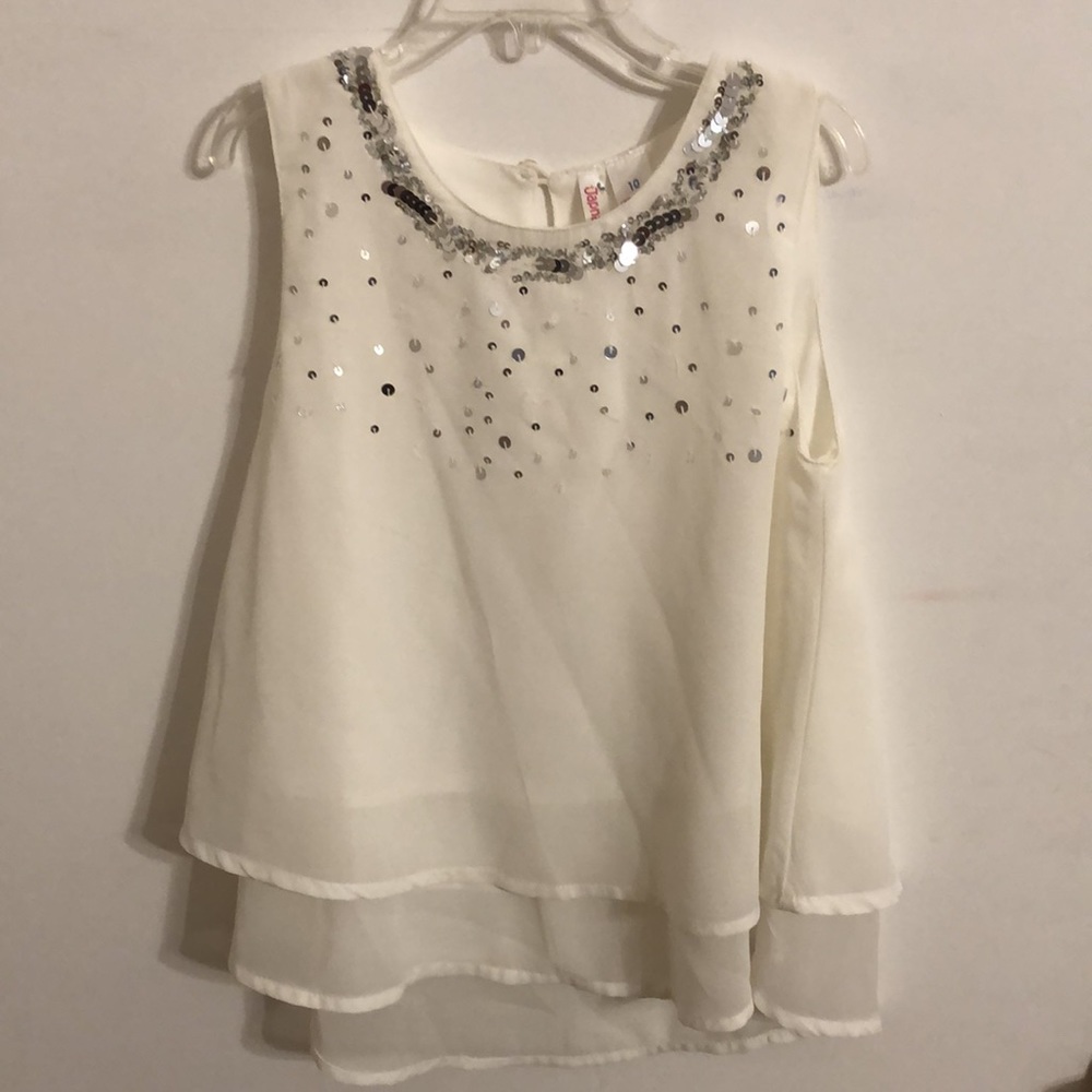Japna Kids Girls shirt, Sz 10 with sequins